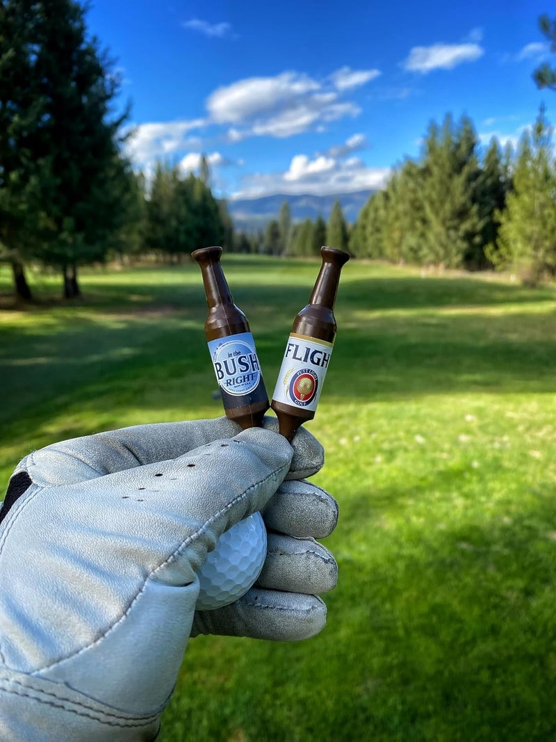 Putt Light Store Beer Bottle Golf Tees, Virtually Unbreakable and Recyclable Plastic Golf Tee 6 Pack, Golf Gift for Men, Bachelor Party Novelty Gift, for Golfers,3-1/4" Tall - Image 3
